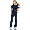 BARCO STRONG Liz Classic Fit Scrub Top & Pant Set for Women – Up to 70°C Wash, Natural Stretch, Moisture Wicking, Anti-Static(Navy)