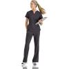 BARCO STRONG Liz Classic Fit Scrub Top & Pant Set for Women – Up to 70°C Wash, Natural Stretch, Moisture Wicking, Anti-Static(Pewter)