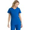BARCO Skechers Vitality Aura Classic Fit Scrub Top for Women – 3-Pocket Classic V-Neck Top with 4-Way Stretch(New Royal)