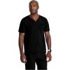 Barco Men’s Blue V-Neck Ribbed Scrub Top 5XL(Black)