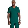 Barco Men’s Blue V-Neck Ribbed Scrub Top 5XL(Hunter Green)