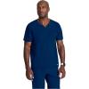 Barco Men’s Blue V-Neck Ribbed Scrub Top 5XL(Indigo (Navy))