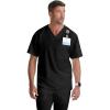 Grey’s Anatomy Men’s GRT091 Evan Top 2 Pocket V-Neck Scrub Top(Black)