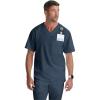 Grey’s Anatomy Men’s GRT091 Evan Top 2 Pocket V-Neck Scrub Top(Steel)
