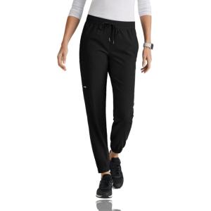 BARCO Grey’s Anatomy Spandex Stretch Direct – Dash Scrub Jogger for Women, Elastic Waist Yoga Style Women’s Scrub Pant(Black)