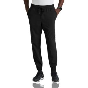 BARCO Grey’s Anatomy Spandex Stretch Direct – Striker Scrub Jogger for Men, Elastic Waist Band Men’s Scrub Pant(Black)