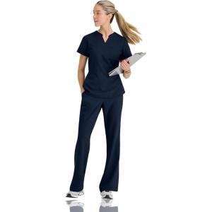 BARCO STRONG Liz Classic Fit Scrub Top & Pant Set for Women – Up to 70°C Wash, Natural Stretch, Moisture Wicking, Anti-Static(Navy)