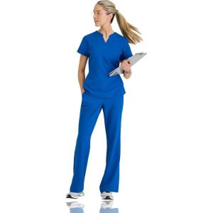 BARCO STRONG Liz Classic Fit Scrub Top & Pant Set for Women – Up to 70°C Wash, Natural Stretch, Moisture Wicking, Anti-Static(New Royal)