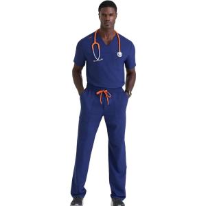 BARCO STRONG Terrence Scrub Top & Pant Set for Men – Up to 70°C Wash, Natural Stretch, Moisture Wicking, Quick-Shed(Navy)