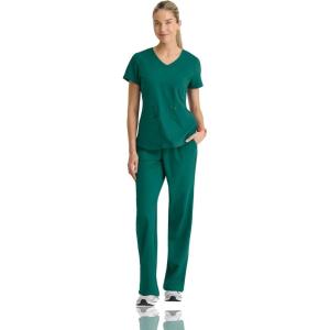 BARCO STRONG Zoe Classic Fit Scrub Top & Pant Set for Women – Up to 70°C Wash, Natural Stretch, Moisture Wicking, Anti-Static(Hunter Green)