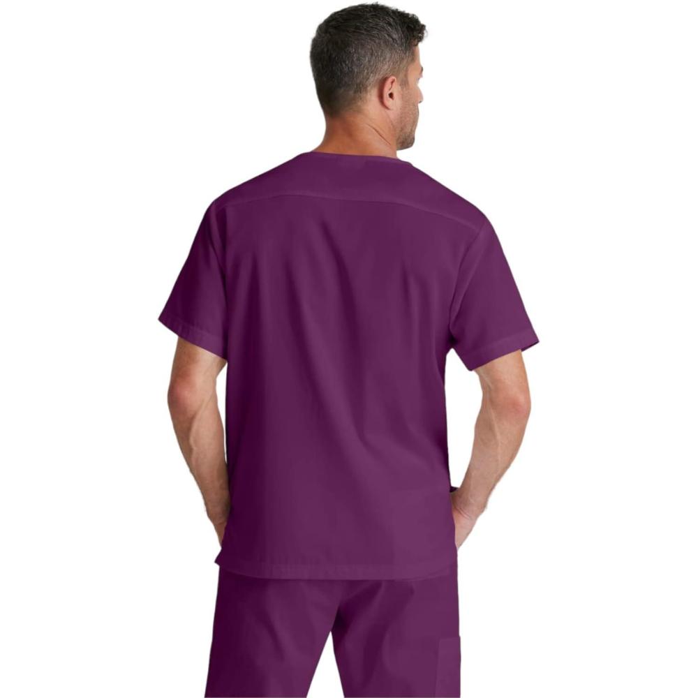 imageBARCO Essentials Omni Scrub Top Unisex  Crossover VNeck Unisex Scrub TopWine