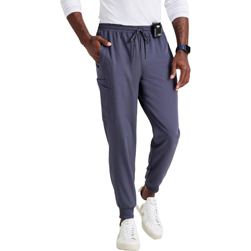 imageBARCO Unify Rally Scrub Jogger for Men  6Pocket Elastic Waist Pants with 360 Spandex Stretch amp Moisture Wicking FabricSteel