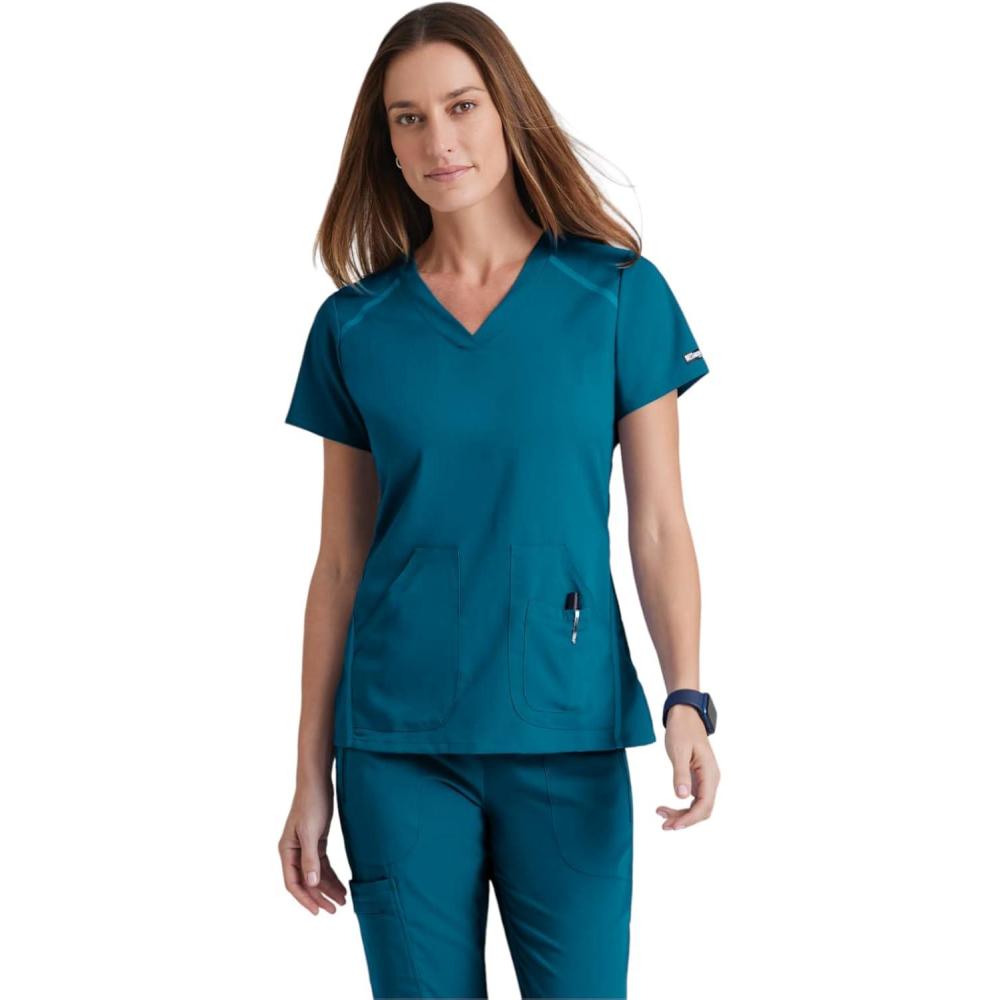 imageGreys Anatomy Impact Elevate Top for Women Extreme Comfort Medical Scrub TopBahama