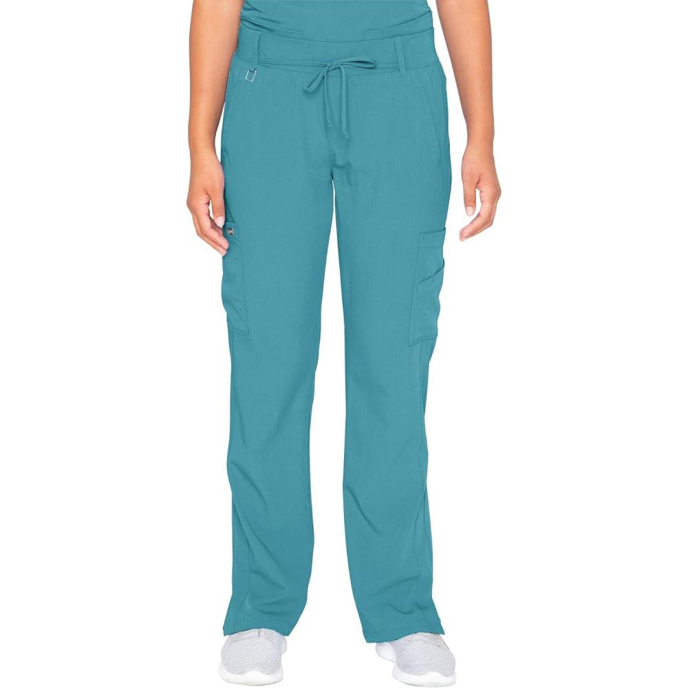 imageGreys Anatomy Signature 2218 Womens Midrise Straight Leg Cargo PantTeal
