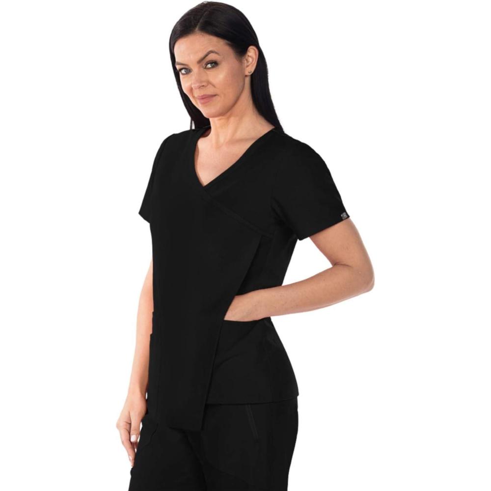 imageGreys Anatomy Signature Womens GNT019 Astra VNeck Scrub TopBlack