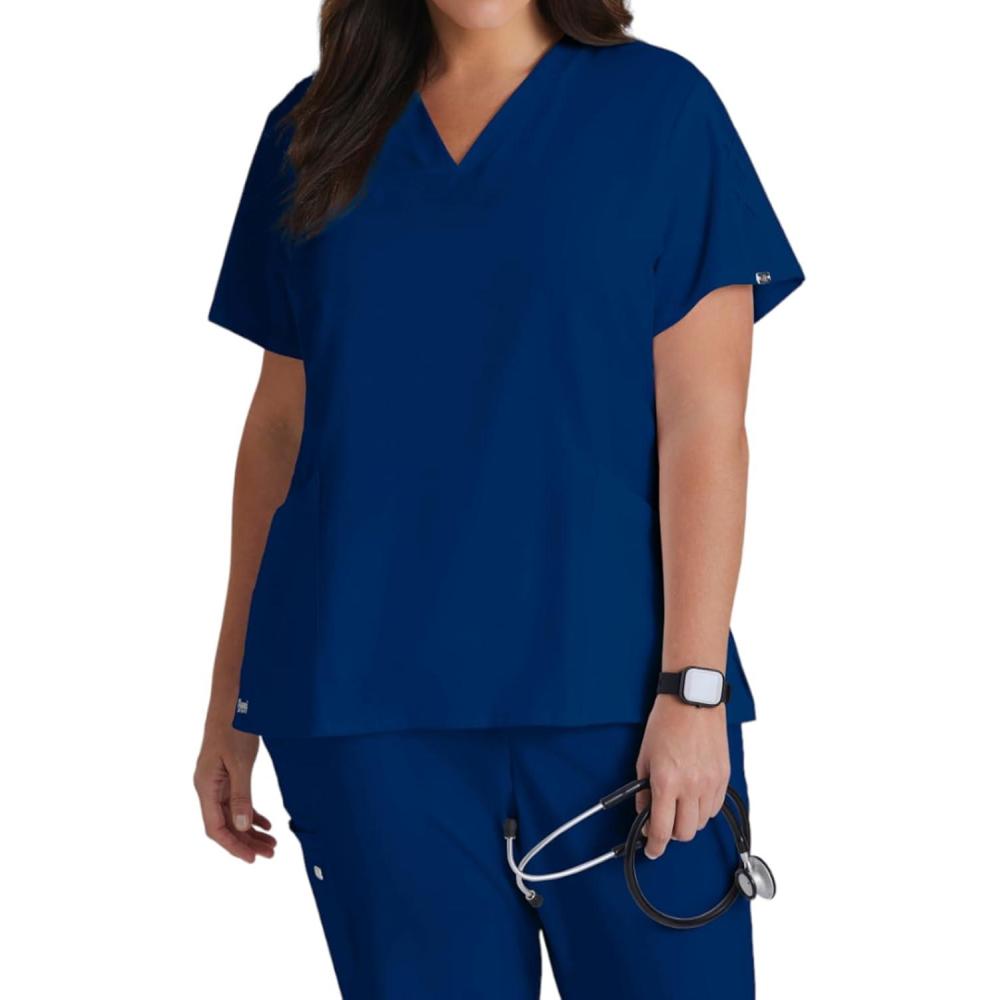 imageGreys Anatomy Signature Womens GNT019 Astra VNeck Scrub TopIndigo Navy