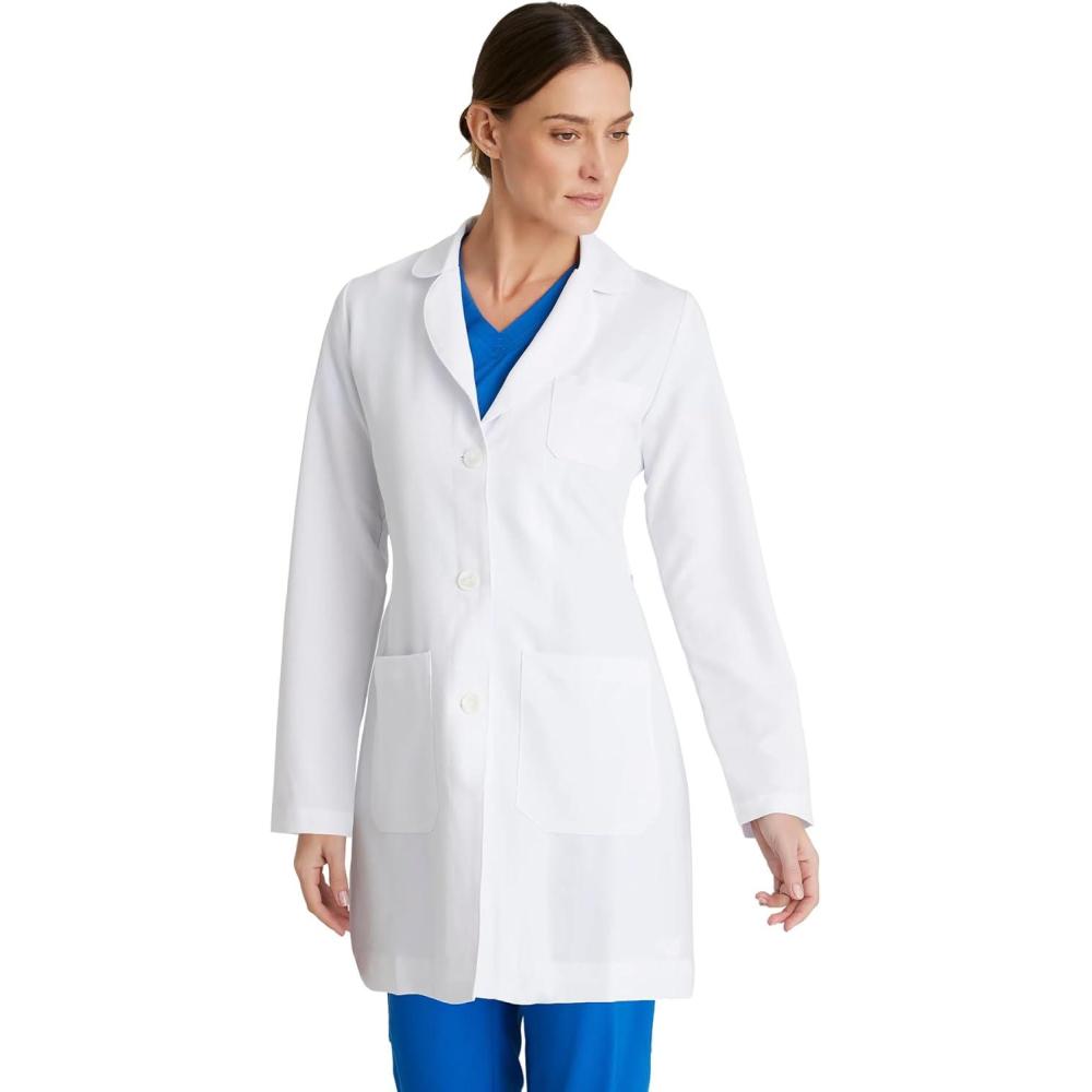 imageGreys Anatomy Womens Signature 3 Pocket 32 Inch Lab CoatWhite