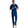 BARCO Essentials Omni Scrub Top Unisex – Crossover V-Neck Unisex Scrub Top(Navy Blue)