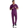 BARCO Essentials Omni Scrub Top Unisex – Crossover V-Neck Unisex Scrub Top(Wine)