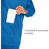 BARCO Essentials Valor Warm-Up Scrub Jacket – Super Soft, Easy Care, Quick Dry Full-Zip Scrub Jacket(New Royal)