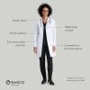 BARCO Grace Lab Coat for Women – Professional, 3-Pocket, 3-Button Closure Long Sleeve 35″ Women’s Lab Coat(White)