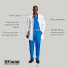 BARCO Grey’s Anatomy Scrubs – Derek Lab Coat for Men, Professional Full-Length 3-Button Long Sleeve 35″- 39″ Lab Coat(White)