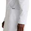 BARCO Grey’s Anatomy Scrubs – Derek Lab Coat for Men, Professional Full-Length 3-Button Long Sleeve 35″- 39″ Lab Coat(White)