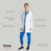 BARCO Grey’s Anatomy Scrubs Signature – Eve Lab Coat for Women, Professional Full-Length Long Sleeve 34″ Lab Coat(White)