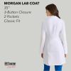 BARCO Grey’s Anatomy Scrubs Signature – Morgan Lab Coat for Women, Professional Full-Length Long Sleeve 35″ Lab Coat(White)