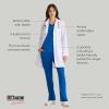 BARCO Grey’s Anatomy Scrubs Signature – Morgan Lab Coat for Women, Professional Full-Length Long Sleeve 35″ Lab Coat(White)