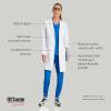 BARCO Grey’s Anatomy Scrubs Signature – Penelope Lab Coat for Women, Professional Full-Length 4-Button Long Sleeve 35″- 37″(White)