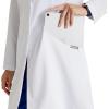 BARCO Grey’s Anatomy Scrubs Signature – Penelope Lab Coat for Women, Professional Full-Length 4-Button Long Sleeve 35″- 37″(White)