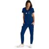 BARCO Grey’s Anatomy Signature Women’s London 4-Pocket Zip PDA(Indigo (Navy))
