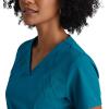 BARCO ONE – Women’s Racer Top, V-Neck Medical Scrub Top w/ 4 Pockets and 360 Spandex Stretch Fabric(Bahama)