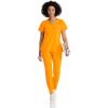 BARCO ONE – Women’s Racer Top, V-Neck Medical Scrub Top w/ 4 Pockets and 360 Spandex Stretch Fabric(Bright Turmeric)