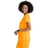 BARCO ONE – Women’s Racer Top, V-Neck Medical Scrub Top w/ 4 Pockets and 360 Spandex Stretch Fabric(Bright Turmeric)
