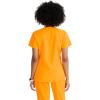 BARCO ONE – Women’s Racer Top, V-Neck Medical Scrub Top w/ 4 Pockets and 360 Spandex Stretch Fabric(Bright Turmeric)