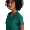 BARCO ONE – Women’s Racer Top, V-Neck Medical Scrub Top w/ 4 Pockets and 360 Spandex Stretch Fabric(Hunter)