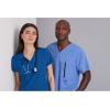 BARCO ONE – Women’s Racer Top, V-Neck Medical Scrub Top w/ 4 Pockets and 360 Spandex Stretch Fabric(New Royal)