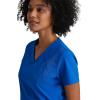 BARCO ONE – Women’s Racer Top, V-Neck Medical Scrub Top w/ 4 Pockets and 360 Spandex Stretch Fabric(New Royal)
