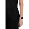 BARCO One Boost Scrub Set for Women – Sporty V-Neck Top, Eco-Friendly Fabric, 4-Way Stretch Women’s Jogger Scrub Set(Black)