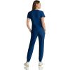 BARCO One Boost Scrub Set for Women – Sporty V-Neck Top, Eco-Friendly Fabric, 4-Way Stretch Women’s Jogger Scrub Set(Indigo (Navy))