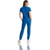 BARCO One Boost Scrub Set for Women – Sporty V-Neck Top, Eco-Friendly Fabric, 4-Way Stretch Women’s Jogger Scrub Set(New Royal)
