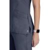 BARCO One Boost Scrub Set for Women – Sporty V-Neck Top, Eco-Friendly Fabric, 4-Way Stretch Women’s Jogger Scrub Set(Steel)