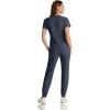 BARCO One Boost Scrub Set for Women – Sporty V-Neck Top, Eco-Friendly Fabric, 4-Way Stretch Women’s Jogger Scrub Set(Steel)