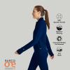BARCO One Performance Knit Arena Warm-Up Jacket For Women – Banded Collar, Center Front Zipper Women’s Scrub Jacket(Indigo)