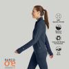 BARCO One Performance Knit Arena Warm-Up Jacket For Women – Banded Collar, Center Front Zipper Women’s Scrub Jacket(Steel)
