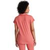 BARCO One Performance Knit Engage Classic Fit Scrub Top for Women – 2-Pocket, Zip Neck Collar Shirt with 360 Spandex Stretch(Ginger Rose)