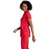 BARCO One Performance Knit Engage Classic Fit Scrub Top for Women – 2-Pocket, Zip Neck Collar Shirt with 360 Spandex Stretch(Grenadine)