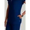 BARCO One Performance Knit Engage Classic Fit Scrub Top for Women – 2-Pocket, Zip Neck Collar Shirt with 360 Spandex Stretch(Indigo)